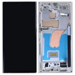Ecran cu Rama Samsung S23 Ultra 5G (S918) Cream OEM Soft-Oled